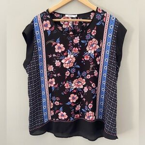 Ricki’s Cap Sleeve Summer Lightweight Floral Flowy Top